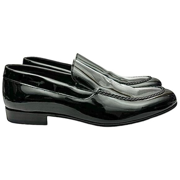 Bruno Magli Men's Slip on Loafers Shoes Patent Leather Size 10.5 M Made in Italy - Picture 9 of 10